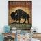 Designart - Vintage Buffalo Whiskey - Wildlife Print on Natural Pine Wood
